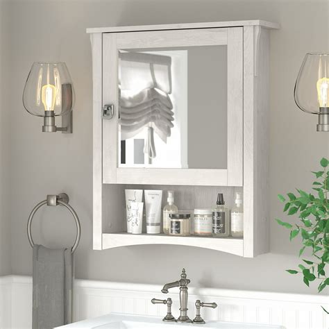 The edges are protected. . Bathroom medicine cabinet with mirror